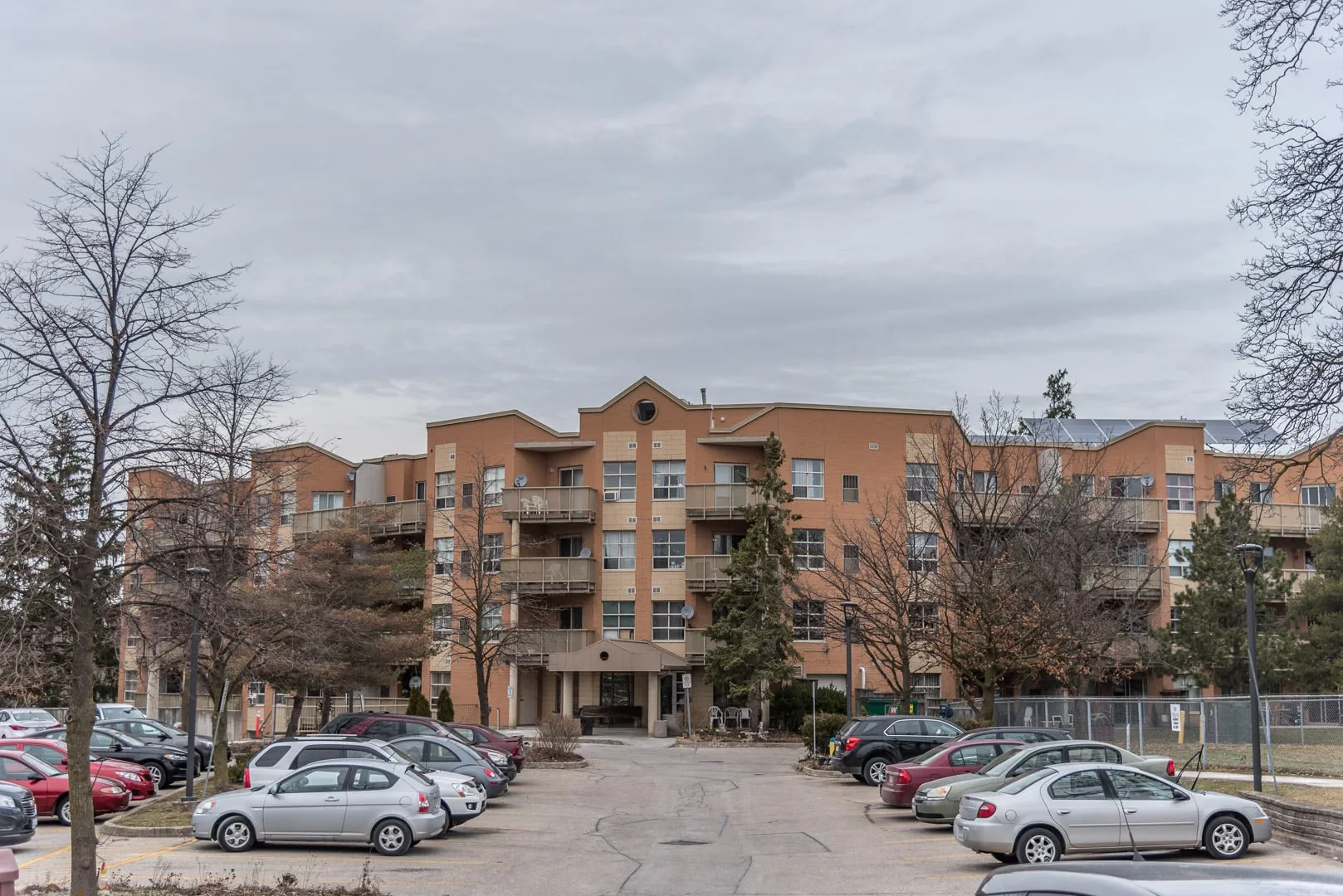 Riverview Terrace apartment building exterior in Cambridge