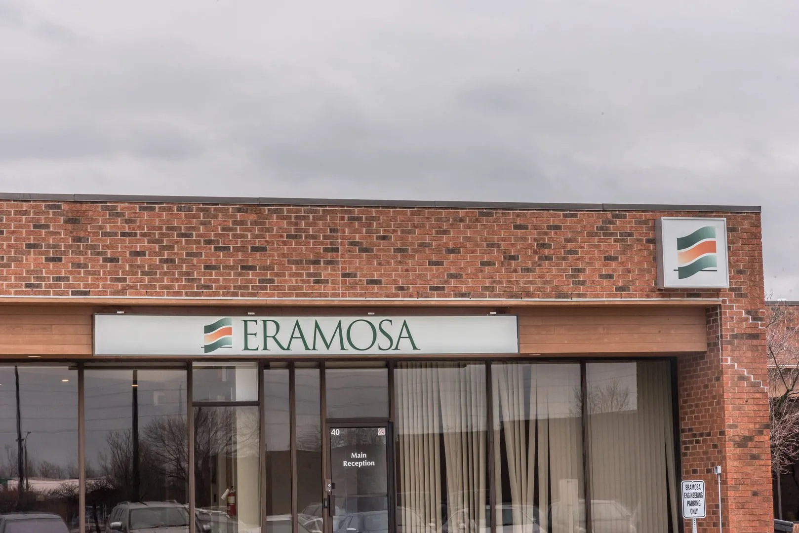 Eramosa Engineering office entrance with signage