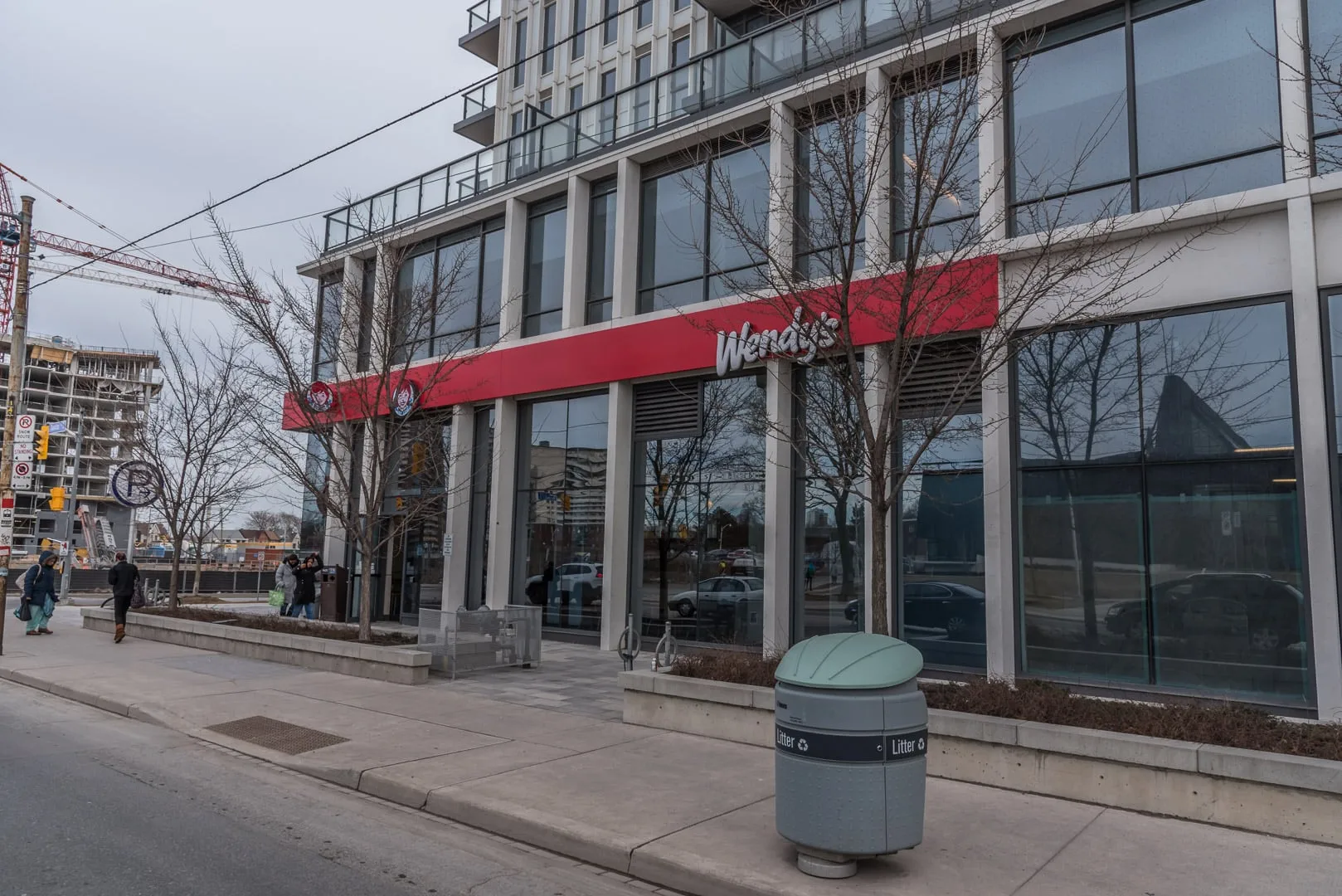 Renovated Wendy's restaurant street frontage in Toronto